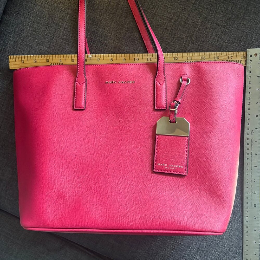 Auth NWOT Marc Jacobs Rare HOT PINK magenta  Sidekick Tote - Picture 8 of 14